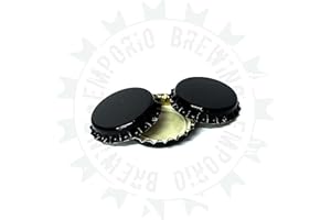 Emporio enologico vesuviano Tappo Corona Tappi Corona 200 Pezzi Nero Diametro 26mm - Made in Italy