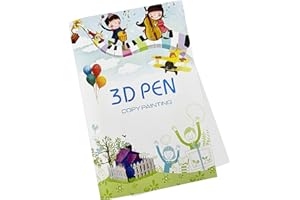 BOGORO 3D Stift Vorlage,3D Druckstift Vorlage,3D Drucker Stift Set,Buntes 40 Muster, Mit einer Wiederverwendbare Transparente PVC Zeichentafel, Hinweis: Dieser Satz enthält keine 3D -Druckstifte