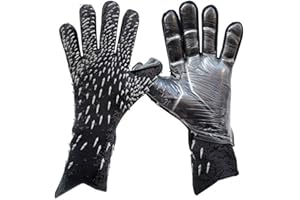 UOTO Kids Football Goalie Gloves, Anti-Slip Abrasion-Resistant Soccer Goalkeeper Gloves, Full Finger Hand Protection Children Football Gloves