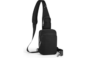 BROADREAM Anti-stöld axelväska bröstväska Sling Chest Crossbody Bag axelväska män kvinnor liten män handväskor med dragkedja lås och RFID-blockering