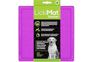 LICKIMAT Soother - Esterilla para Fugas para Perros en 2 tamaños, Color: Lila, tamaño: pequeño - 20 x 20 cm