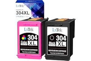 LxTek 304XL Rigenerate Cartucce d'inchiostro Sostituzione per HP 304 XL Nero e Colore per Envy 5010 5020 5030 5032 Deskjet 2620 2622 2630 2632 2633 2634 3720 3730 3733 3735 3750 3760 3762 (2-Pack)