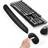 MP03 - Memory Mouse And Keyboard Wrist Support Pad | Soft, Ergonomic, Wrist Rest Pad Set