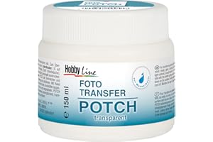 KREUL 49951 - Foto Transfer Potch Photo Transfer Medium 150 ml Lucido satinato e trasparente dopo l'asciugatura Per trasferire stampe, ritagli e foto