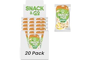 Alfano dal 1940 Mandorle Pelate Snack & Go 20 Pacchetti Monoporzione da 30g Frutta Secca Ricca di Potassio e Vitamina E Snack Ideale per una Dieta Equilibrata e Vegana