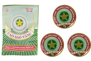 ‎GMMH Balsam Goldenen Stern Вьетнам бальзам Звездочка Золотая звезда (3 x 4 g) Golden Star Balm, Cao Sao Vang Vietnam, Aromatic Balsam