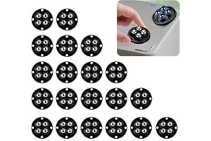 Resszo 20 Pièces Roulettes pour Meubles, Mini Roulettes Auto-Adhésives Roulettes rotatives à 360 ° pour Tous Les Sols, Meuble, Étagères, Coffres à Jouets (Noir)