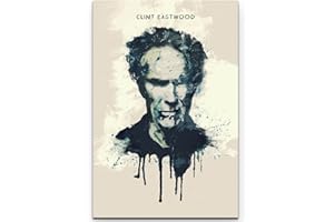 Paul Sinus Art Clint Eastwood Toile tendue prête à suspendre 90 x 60 cm