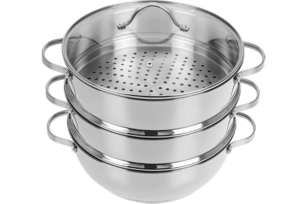 Ångkokare/serveringspanna på 28 cm med två ånginsatser ur serien Pro-Line från GRÄWE.