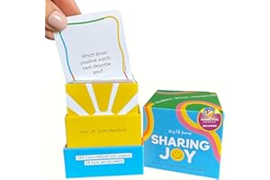 Big Life Journal Sharing Joy Family Conversation Cards - 150 cards that bring families closer together, put down the phones & connect with family, meaningful talk, great for dinner table, road trips