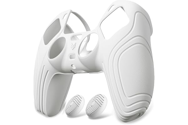 eXtremeRate PlayVital Coque Protection pour ps5 Manette,Housse Silicone avec Capuchon pour ps5 Joystick Controller Cover Skin Antidérapante,Édition Samouraï-