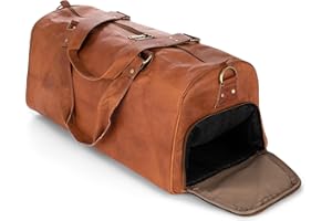 Berliner Bags Weekender Oslo Sac de voyage en cuir pour homme et femme Marron Grand 45 l