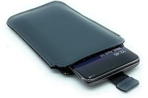 Gütersloher Shopkeeper Premium XXL Universal Handy Tasche Etui Hülle Sleeve Einsteckhülle 18,5 x 9cm grau für Smartphones von 6,6-6,8 Zoll