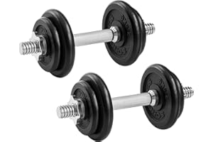 SONGMICS Dumbbells Dumbbells Set Cast Iron Adjustable Dumbbells for Men Women Workout Fitness Training Weight Lifting for Home Gym
