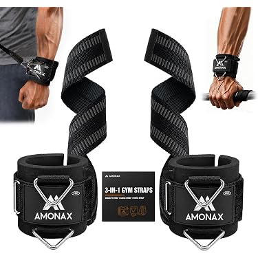 Lot de 2 sangles de cheville pour machines à câble, haltérophilie, gym, entraînement, fitness, double anneau en D en néoprène rembourré pour jambes, exercices abdominaux et fessiers avec sac de Lot de 2 sangles de cheville pour machines à câble, haltérophilie, gym, entraînement, fitness, double anneau en D en néoprène rembourré pour jambes, exercices abdominaux et fessiers avec sac de