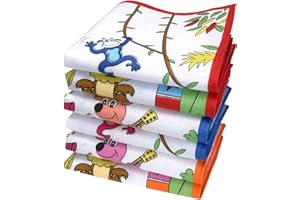 Merrysquare - 6 Niño Pañuelos - 100% Algodón- 27 centimetros (Bambino)