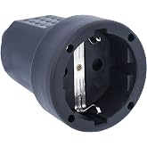 as - Schwabe 62225 &ndash; Coupling PVC Maximum Cross Section 1.5 mm&sup2; 230 V 16 A Black