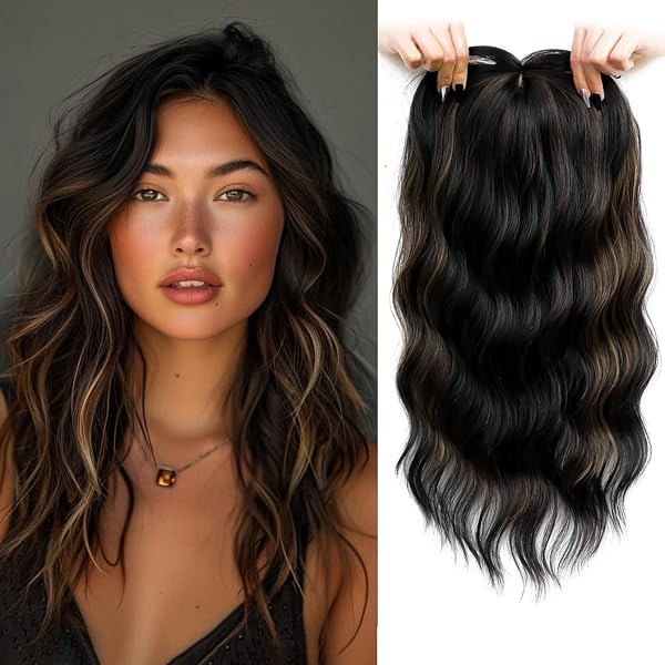Haar-Topper Für Frauen Mit Seitlichem Pony – Anklippbar, Für Dünner Werdendes Haar, 40,6 Cm, Hellbraun