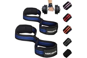 MERCURYAL Straps en 8 Gym para Nivel Avanzado y Profesional - Straps Powerlifting - Correas de Agarre en Formade 8 de Gimansio y Peso Muerto - Complemento para el Gimnasio - Accesorios Gimnasio.