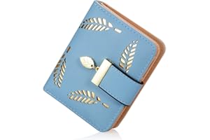 TMEOG Porte Monnaie Femme, Porte-Monnaie en Cuir Bifold Wallet en Cuir en Cuir Porte-Cartes en Cuir Porte-Monnaie en Cuir