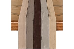 Artoid Mode Runner da tavolo in legno antico antico rustico, per l'autunno, stagionale, per la cucina, per interni, vacanze, feste, 40 x 180 cm