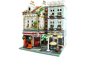 BEBERLU Beberu Kit de Construction Architecture d'La Place Centrale, 3299pcs 3 étages Europe Vue sur la Rue Jouets de Bloc, Jouets créatifs garçons et Filles de Plus de 6 Ans Cadeaux pour Enfants