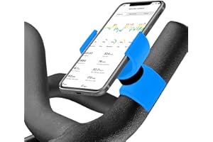 Renimove Soporte movil Bicicleta estatica Compatible con Smartphones hasta 7.5" de Pantalla diseño Universal facil Instalacion Agarre Seguro y Estable rotación 360° para una Vision Optima (Azul)