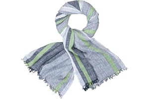 Lindenmann sciarpa/sciarpa tessuta uomo 100% cotone, sciarpa da uomo, verde