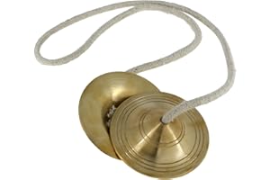 SHALININDIA Manjeera Indian Percussion Instrument Hand Cymbals for Hindu Bhajans 6.35 cm