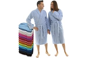 LEBENGOOD Albornoz Hombre 100% Algodón OEKO-TEX, Toalla Rizo Americano 450 gsm, Albornoces Juveniles, Ducha, Piscina, Bata Baño, Unisex,Mujer, Tallas S M L XL XXL 3XL