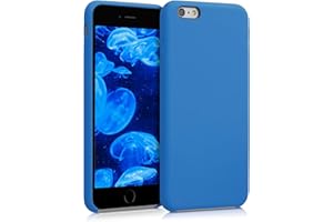 kwmobile Carcasa Compatible con Apple iPhone 6 Plus / 6S Plus Funda - Case TPU y Silicona antigolpes - Apto Carga inalámbrica - Azul Brisa Marina