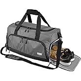 HAEGS Duffel Bag, 10 Pockets, Shoe compartment, Waterproof Wet Goods Pouch, Durable Unisex Men with Organizer Design -