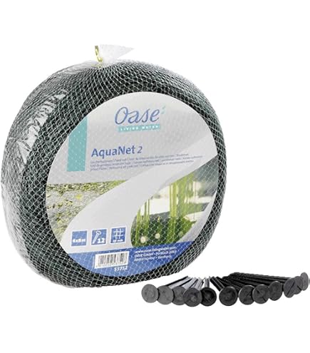 Filet De Protection Pour étang 6x12 M - Maille 1,2 Cm, Polyéthylène Noir - Avec 12 Piquets - Anti-feuilles, Oiseaux, Débris - 10