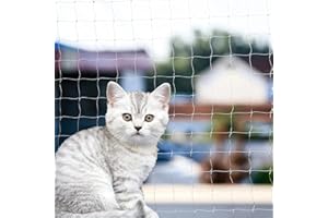 CHICHI:OÜ Katzennetz für Balkon 3x8M – Transparentes Katzenschutznetz Balkon, Robust Verdicktes Balkonnetz Haustiernetz für Katzen zur Sicherung von Terrassen, Fenstern, Zäunen und Türen (Weiß)