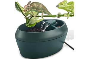 NEPTONION Reptil Chamäleon Kantine mit Snacks Trog, Trinkbrunnen Wassertropfe für Amphibien, Insekten Eidechse Schildkröte Schlange Spinne Frosch Gecko, kommt mit Zwei Pumpen (eine als Ersatz)