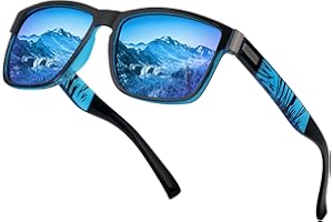 Farrobor Occhiali da Sole da Uomo Polarizzati - Quadrati Protezione UV400 Occhiali Guida Pesca Sunglasses