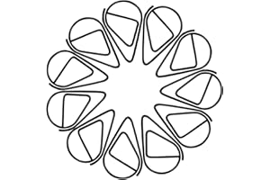 DISNACE 50 szt. wytrzymałych spinaczy do listów, w kształcie kropli wody, małe spinacze do papieru, serca, metalowe do zdjęć, papieru, książki, notatek, plakatów, zaproszeń na papier listowy, 1,6 x 2,5 cm