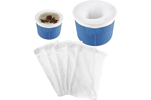 KARELLS Swimming Pool Skimmer Socks, Pool Net Filter Saver Socks, Pool Skimmers Filter Socks for Pool Skimmer Basket Swimming Pool Filter Slags, Leaves Oil, Pollen, Insects, Scum