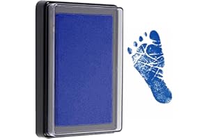 CUIDAKJ Impronta Mani e Piedi Neonati,Impronta Cane,Kit Impronte Neonato,Impronta Gatto Kit,Tampone di inchiostro,Facile da pulire,Regalo Battesimo Bimbo,Facile da pulire e adatto a qualsiasi carta (Blu)