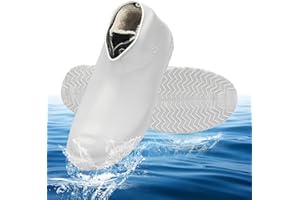 Jeffdad 1 Paar Silikon Überschuhe, Wasserdichte Silikon Schuhüberzieher Wiederverwendbare rutschfeste Überschuhe Anti-Rutsch Schuhüberzieher für Regen, Schneetag, Schlammige Straßen