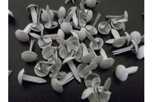 QPSUPPLIES 250 x Off White Colour Pastel Round 9mm x 5mm Brads. for Arts and Crafts Embellishments.