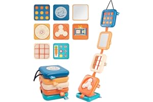 BESCOST Busy Board Montessori,Cubo Actividades Bebé, Juguete para Bebé Más de 18 Meses, Juguetes Educativos Motricidad Fina, Juguetes Regalos para Niños Niñas Cumpleaños Navidad