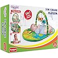 Funskool Giggles - 3 in 1 Deluxe PLAYGYM, 3 Ways to Play, Activity Playgym, 3 Linkable Toys, Easy Portability and Storage, 2 Months and Above