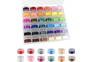 CIMOWN Spolette Per Macchina Da Cucire,Filo Della Bobina Per Macchina Da Cucire,Bobine Da Cucire,Fili Da Cucito Colorati,Compatibile Con Brother Babylock Janome Kenmore