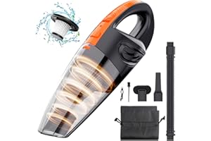 SIMWAL Odkurzacz ręczny bezprzewodowy, przenośny odkurzacz samochodowy ze zmywalnym filtrem HEPA, mini odkurzacz ręczny przenośny z 30-minutowym czasem pracy, wiele akcesoriów do samochodu, domu, kuch