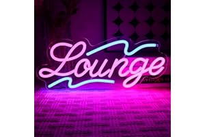 OYCGZV Lounge Neon Schild Rosa Blau Led Neon Schild Wand Aufenthaltsraum Neon Sign USB Led Schild für Home Bier Bar Rest Room Hotel Game Zone Party Cafe Office Store Beauty Salon