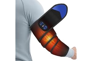AFDEAL Coussin chauffant sans fil pour bras, coude et jambe, manchon chauffant pour bras, manchon chauffant rechargeable de 5000 mAh à chauffage rapide avec 3 réglages de chaleur et de durée