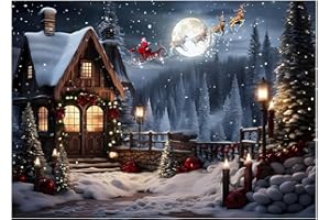 AIIKES 7x5ft Navidad Fondo Navidad Bosque Ciudad Fondo XY108