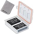 Batmax 2Pcs EN-EL14 EN-EL14A Battery with Battery Storage Case Compatible with Nikon Coolpix P7000, Coolpix P7100, Coolpix P7700, Df, D5100, D5200, D5300, D3100 D3200 D3300 D3400 D3500