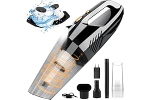 Aoresac Aspirabriciole Senza Fili, Aspirapolvere Portatile 120W 8000PA Aspirapolvere Ricaricabile Filtro HEPA Umido e Secco per Auto Casa Ufficio